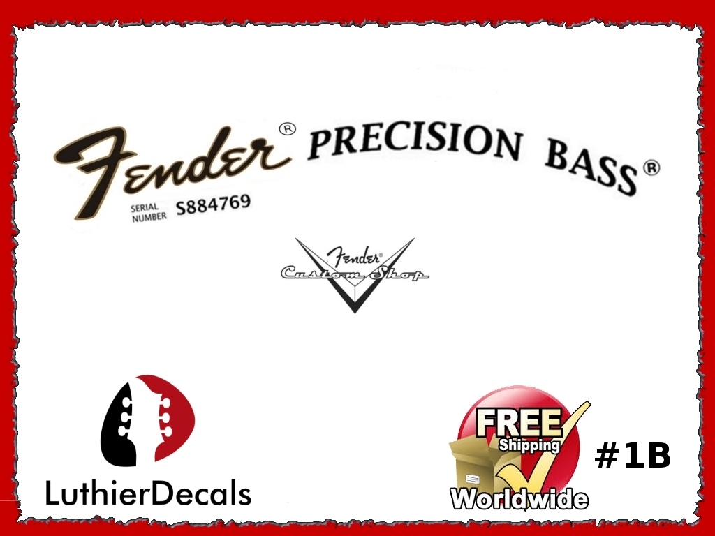 Fender Precision Bass Guitar Decal Headstock Decal Sticker