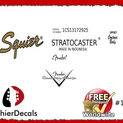 191b Squier Stratocaster Guitar Decal Indondesia