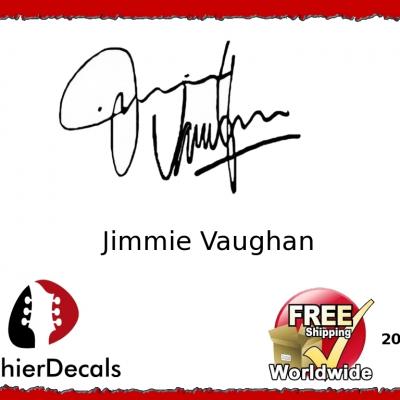 201b Jimmie Vaughan Guitar Decal Signature