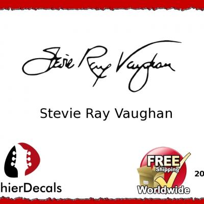 202b Stevie Ray Vaughan Guitar Decal Signature