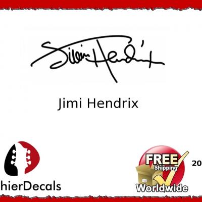 206b Jimi Hendrix Guitar Decal Signature