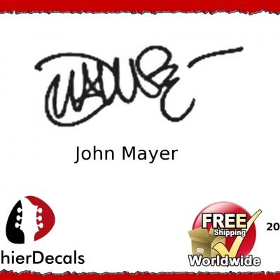 207b John Mayer Guitar Decal Signature