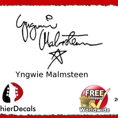 208b Yngwie Malmsteen Guitar Decal Signature