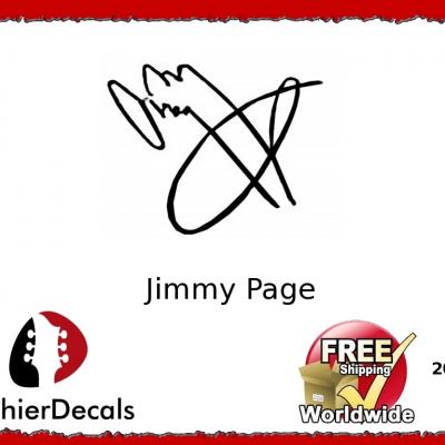 209b Jimmy Page Guitar Decal Signature
