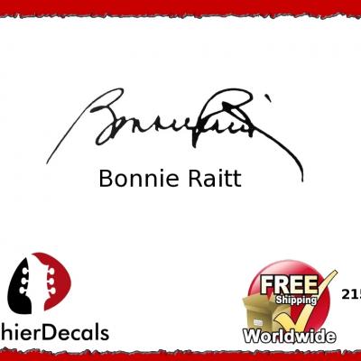 215b Bonnie Raitt Guitar Decal Signature
