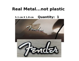 Fender Metal Guitar Decal Emblem FD1