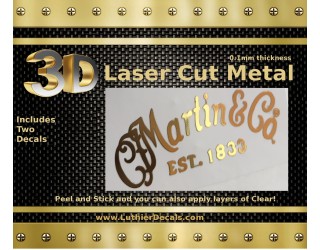 Martin & Co. Guitar Decal Metal Laser M13