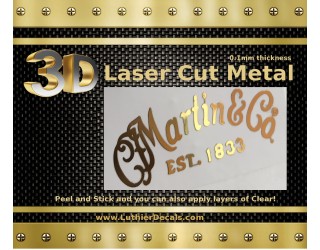 Martin & Co. Guitar Decal Metal Laser M13b