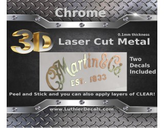 Martin & Co. Guitar Decal Metal Laser M34