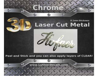 Hofner Guitar Decal 3D Laser Metal M36b