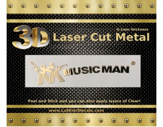 Musicman Guitar Decal 3D laser Cut Metal M40