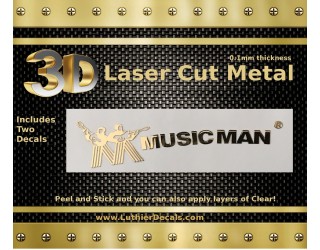 Musicman Guitar Decal 3D laser Cut Metal M40b