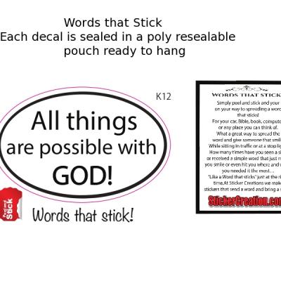 All things are possible with God!