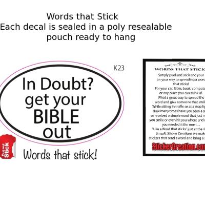 In doubt get your Bible out