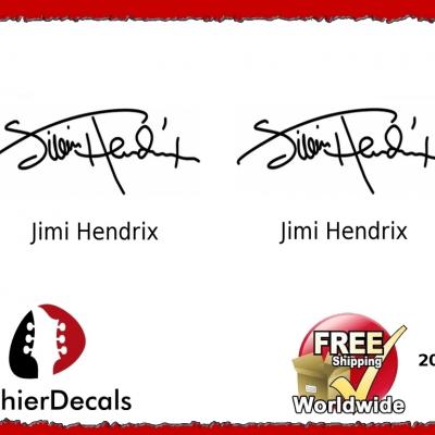 206 Jimi Hendrix Guitar Decal Signature