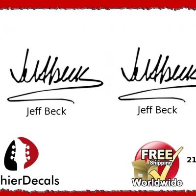 210 Jeff Beck Guitar Decal Signature