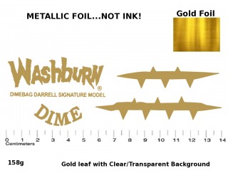 Darrell Dimebag guitar Decal 158g
