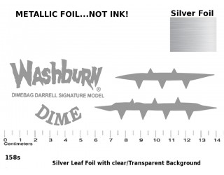 Darrell Dimebag guitar Decal 158s