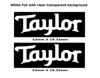 Taylor Guitar Decal Metal Laser 181w