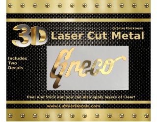 Greco Guitar Decal 3D laser Cut Metal M12