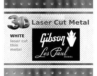 Gibson Guitar Decal 3d Metal M146