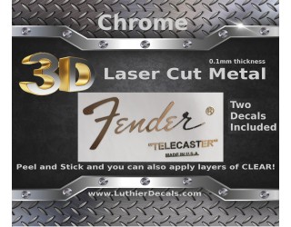 Fender Telecaster 3D Metal Guitar Decal M15