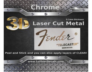 Fender Telecaster 3D Metal Guitar Decal M15b