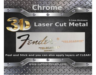 Fender Telecaster 3D Metal Guitar Decal M17b