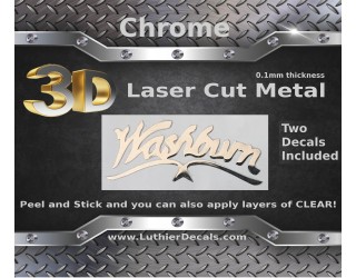 Washburn Guitar Decal 3D Laser Metal M26