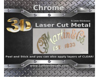Martin & Co. Guitar Decal Metal Laser M34b