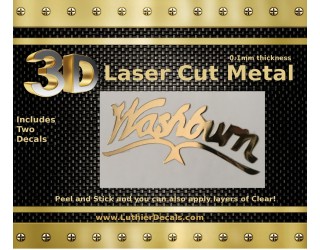 Washburn Guitar Decal 3D Laser Metal M41
