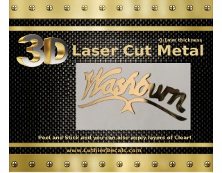 Washburn Guitar Decal 3D Laser Metal M41b