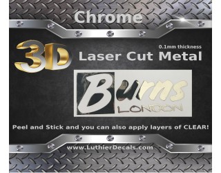 Burns Guitar Decal Metal Laser M68b