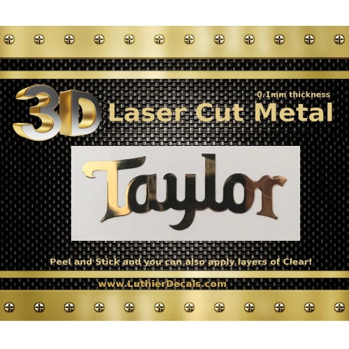 Taylor Guitar Decal Metal Laser M73b