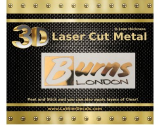 Burns Guitar Decal Metal Laser M77b