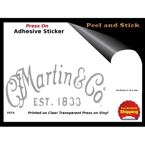 Martin & Co. Peel and Stick Rub on Guitar Decal V41b Martin & Co. Peel and Stick Rub on Guitar Decal V41b