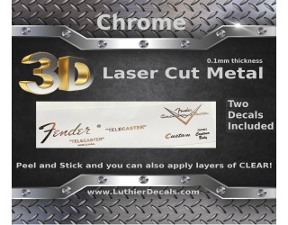 Fender Telecaster 3D Metal Guitar Decal M37